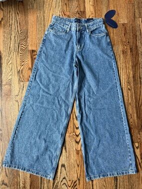 Bedazzled Wide Leg High-Rise Women’s Jeans - Blue